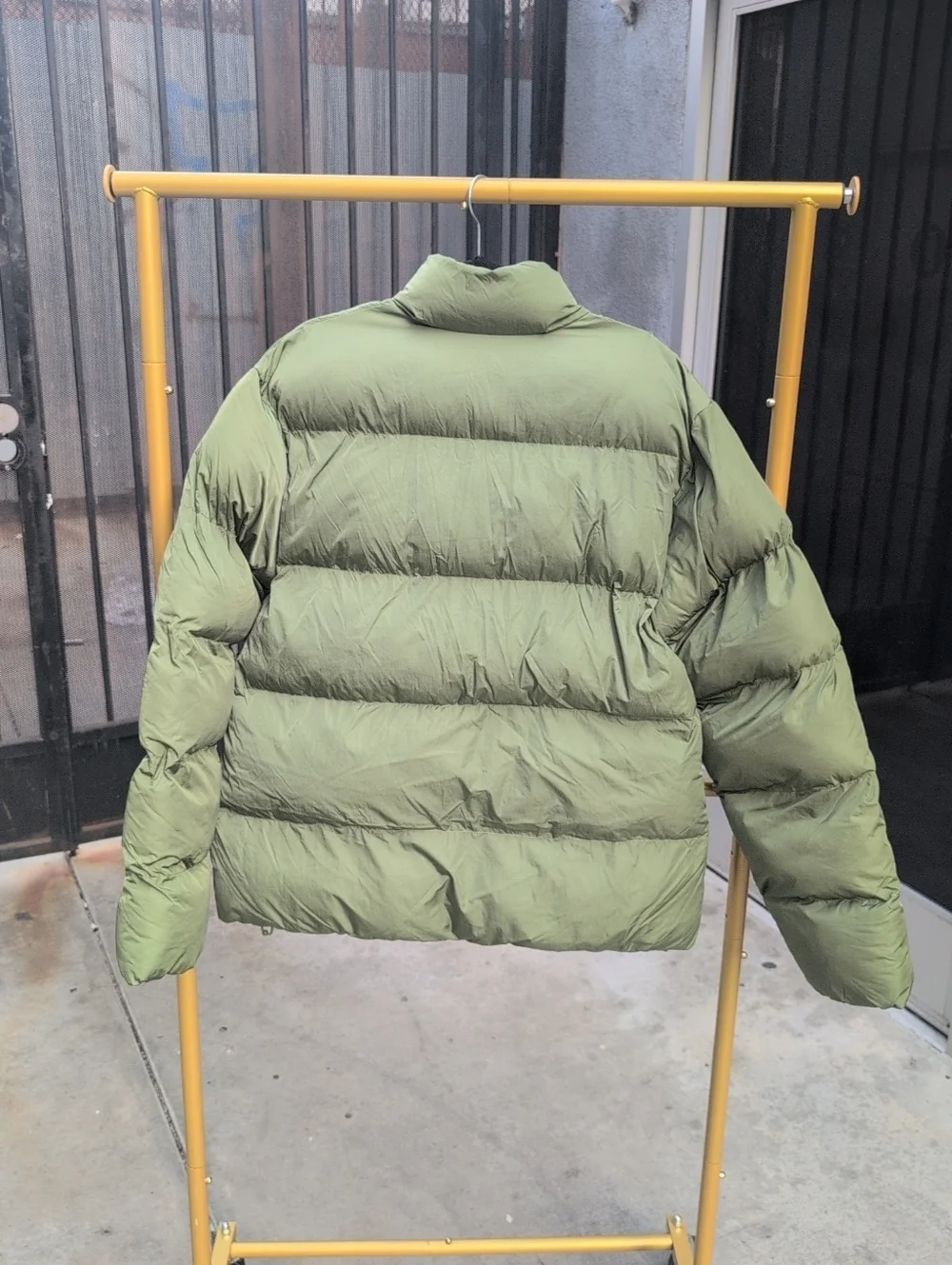 Men's Nike Jordan Olive Green Puffer Jacket Size Large